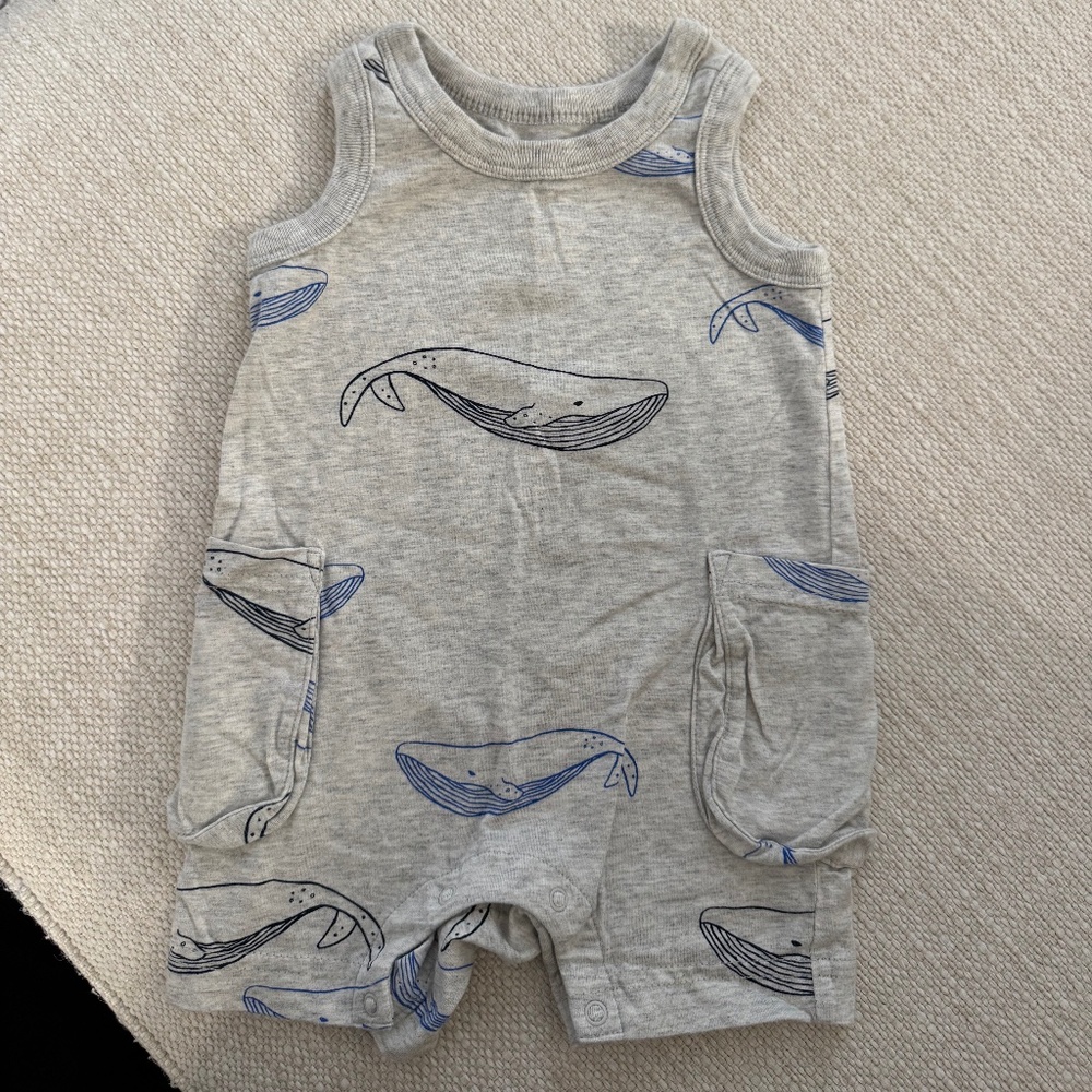 Tea Collection Pocket Shortie Baby Romper